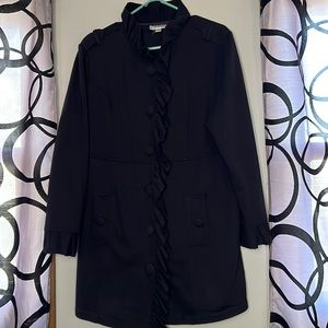 DressBarn Ruffled Button Jacket Large